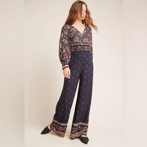 FARM Rio Floral Black Jumpsuit